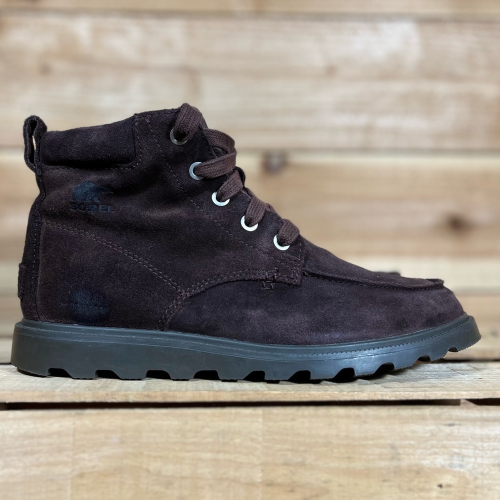 Sorel Madson MOC Toe Waterproof Boots, 5Y, Brown Leather - Picture 4 of 13